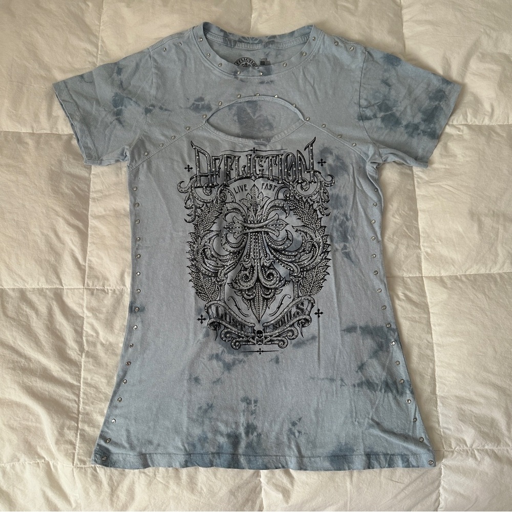 Affliction Lost Souls Tie Dye Embellished T-Shirt